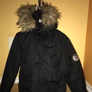 Boys Diesel 3 quarter Parker coat